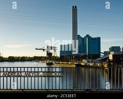 Vattenfall Wärmekraftwerk Tiefstack in Hamburg, Deutschland, Europa Stockfoto