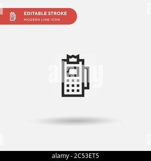 Einfaches Vektorsymbol für Kreditkartenrechner. Illustration Symbol Design Vorlage für Web mobile UI Element. Perfekte Farbe modernes Piktogramm auf bearbeitbaren Strich. Symbole für Kreditkartenautomaten für Ihr Geschäftsprojekt Stock Vektor
