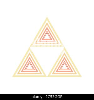 Triforce geometrische Illusion rosa Dreieck. Für Poster oder T-Shirt-Design Stock Vektor