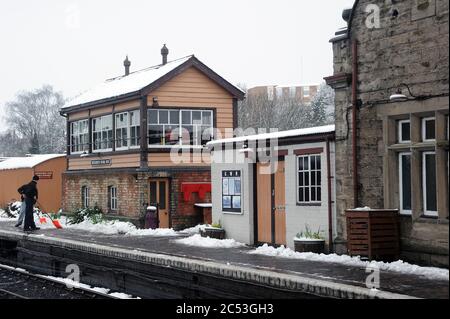 Bridgnorth Signalbox. Stockfoto