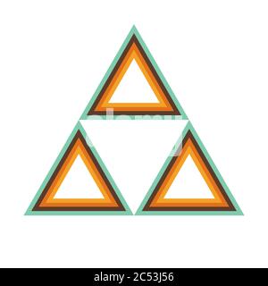 Retro triforce geometrisches Dreieck Symbol. Für Poster oder T-Shirt Design Stock Vektor