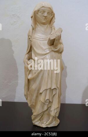 Einzelfiguren aus dem Hauptaltar des Kölner Doms, 3, Köln, c. 1310-1320, Carrara-Marmor Stockfoto