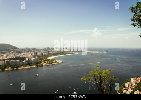 Blick auf den Strand von Botafogo, Rio de Janeiro, Brasilien Stockfoto