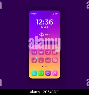 Vektorvorlage für Smartphone-Schnittstelle Stock Vektor