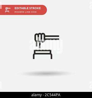 Honigglas einfaches Vektor-Symbol. Illustration Symbol Design Vorlage für Web mobile UI Element. Perfekte Farbe modernes Piktogramm auf bearbeitbaren Strich. Honey Jar Icons für Ihr Business-Projekt Stock Vektor