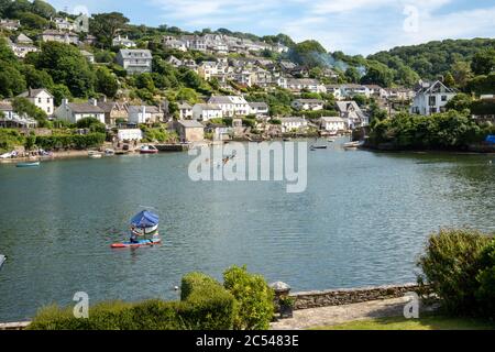 Blick auf Noss Mayo von Newton Ferrer Stockfoto