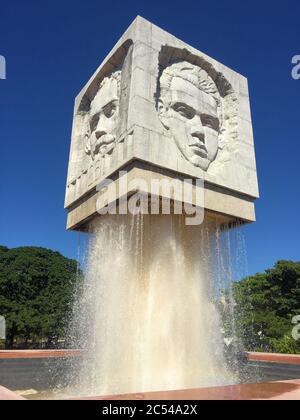 Denkmäler im Zentrum von Santiago de Cuba Stockfoto