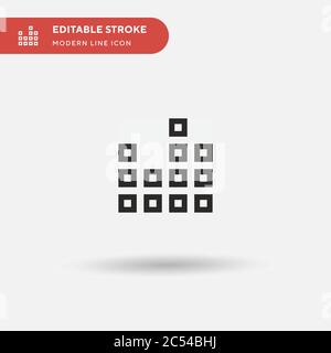 Einfaches Vektorsymbol für Equalizer. Illustration Symbol Design Vorlage für Web mobile UI Element. Perfekte Farbe modernes Piktogramm auf bearbeitbaren Strich. Equalizer-Symbole für Ihr Geschäftsprojekt Stock Vektor