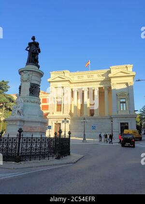 Denkmäler und Kunstwerke im Zentrum von Madrid Stockfoto