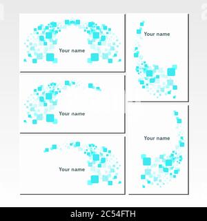 Vektor abstrakt kreative Visitenkarten. Set Vorlage Stock Vektor