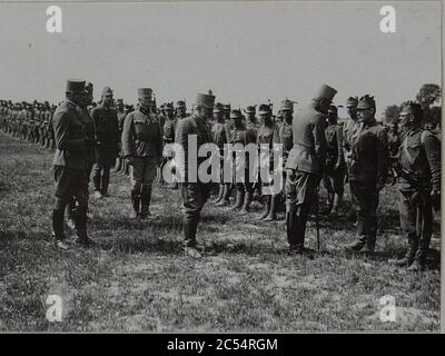 Inspizierung des Jägerregimentes 62, Bataillon Nr. V-103, in Anwesenheit des Korpskommandanten Generaloberst Tesztyanszky Stockfoto