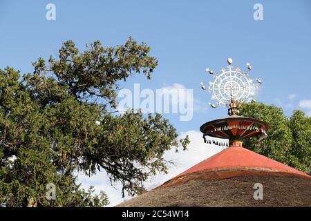 Äthiopische orthodoxe Kapelle am See Tana, Äthiopien Stockfoto