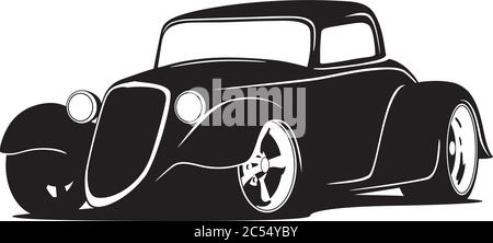 Custom American Hot Rod Auto Isoliert Vektor Illustration Stock Vektor