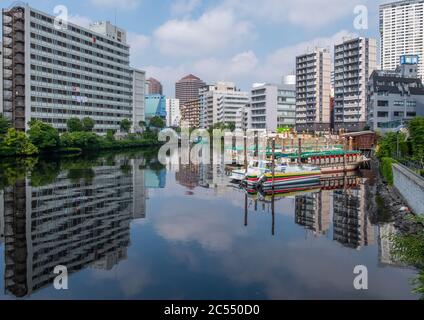 Modernes Gebäude im Shinagawa-Viertel, Tokio, Japan Stockfoto