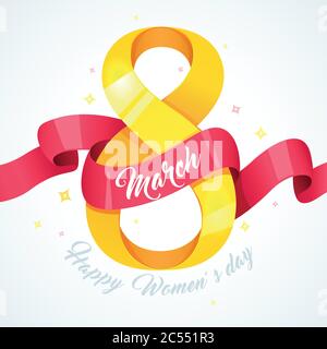Internationaler Frauentag. Vektorkarte. Geschenk für den märztag Stock Vektor