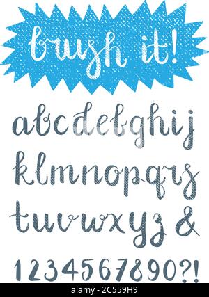 Kalligraphie Pinsel Stift Schrift Hand Gezeichnet Vektor Stock Vektor