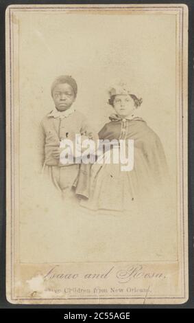 Isaac und Rosa, Sklavenkinder aus New Orleans - fotografiert von Kimball, 477 Broadway, N.Y. Stockfoto