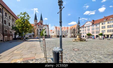 Gewandhaus, Martinikirche, Altstadthaus, Altstadtmarktbrunnen, Altstadtmarkt, Braunschweig, Niedersachsen, Deutschland, Europa Stockfoto