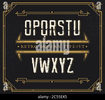 Vintage Retro-Schrift. Handgefertigte Dekorationsschrift. Stock Vektor