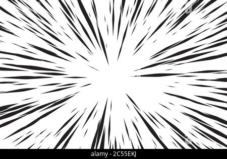 Sonnenstrahlen für Comic Bücher Radial Hintergrund Vektor Stock Vektor
