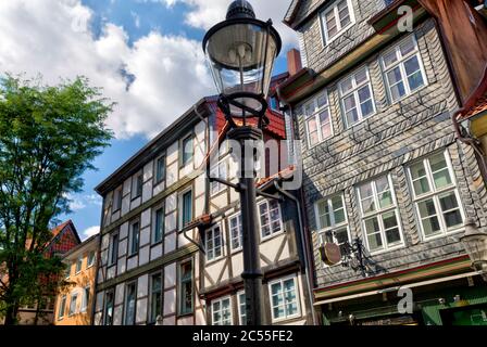 Magniviertel, Hausfassaden, Stadtarchitektur, Braunschweig, Niedersachsen, Deutschland, Europa Stockfoto