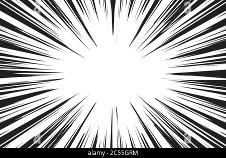 Sonnenstrahlen für Comic Bücher Radial Hintergrund Vektor Stock Vektor