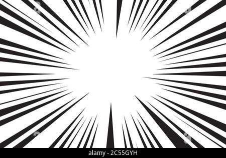 Sonnenstrahlen für Comic Bücher Radial Hintergrund Vektor Stock Vektor