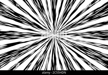 Sonnenstrahlen für Comic Bücher Radial Hintergrund Vektor Stock Vektor