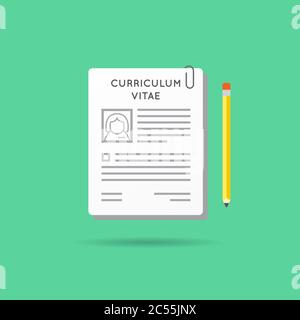 Lebenslauf Rekrutierung Bewerber Position Vektor Illustration Stock Vektor