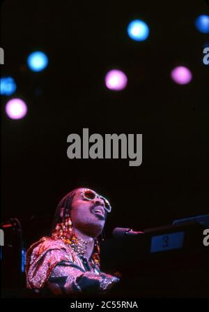 Stevie Wonder im Konzert Stockfoto