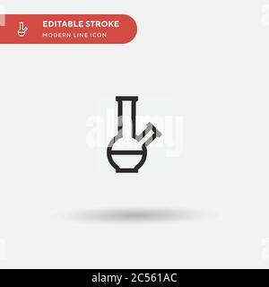 Bong einfaches Vektor-Symbol. Illustration Symbol Design Vorlage für Web mobile UI Element. Perfekte Farbe modernes Piktogramm auf bearbeitbaren Strich. Bong-Icons für Ihr Business-Projekt Stock Vektor