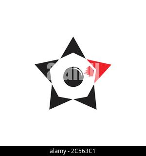 Star Space ship Bewegung Design logo Vektor Stock Vektor