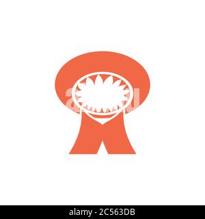 Buchstabe m Pilz Logo Vektor Stock Vektor