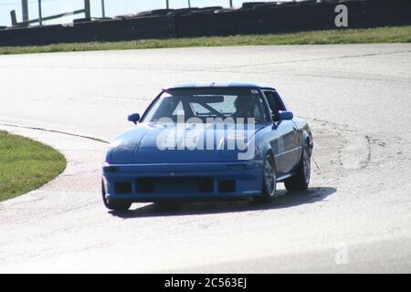 Biegen Sie an der Mid-Ohio Sports Car Course zwei ab Stockfoto