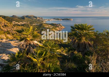 Blick vom Cap Vermell nach Norden, Mallorca, Balearen, Spanien Stockfoto