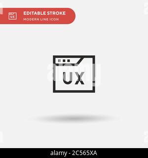 UX Simple Vector Symbol. Illustration Symbol Design Vorlage für Web mobile UI Element. Perfekte Farbe modernes Piktogramm auf bearbeitbaren Strich. UX-Symbole für Ihr Geschäftsprojekt Stock Vektor