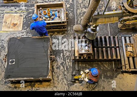 Formenbau in einer Gießerei, Langenfeld, Rheinland, NRW, Deutschland Stockfoto