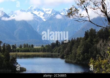 Schönen Lake Matheson in Neuseeland Stockfoto
