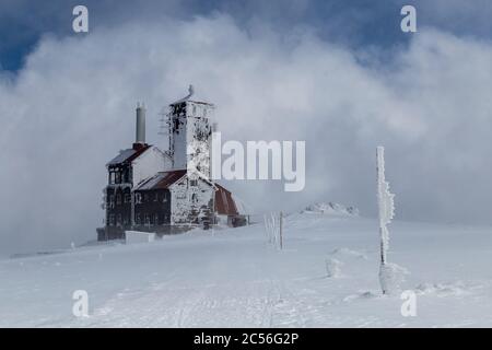 Europa, Polen, Niederschlesien, Riesengebirge, Sniezne Kotly / Schneegruben Stockfoto