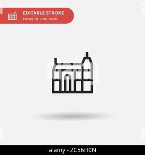 Einfaches Vektorsymbol „Lüttich“. Illustration Symbol Design Vorlage für Web mobile UI Element. Perfekte Farbe modernes Piktogramm auf bearbeitbaren Strich. Lüttungssymbole für Ihr Geschäftsprojekt Stock Vektor