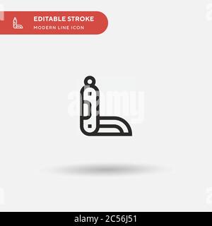 Stiftmesser einfaches Vektor-Symbol. Illustration Symbol Design Vorlage für Web mobile UI Element. Perfekte Farbe modernes Piktogramm auf bearbeitbaren Strich. Taschenmesser Icons für Ihr Business-Projekt Stock Vektor