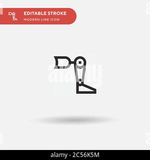 Einfaches Vektorsymbol für Prothesen. Illustration Symbol Design Vorlage für Web mobile UI Element. Perfekte Farbe modernes Piktogramm auf bearbeitbaren Strich. Prothetische Icons für Ihr Geschäftsprojekt Stock Vektor