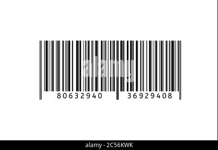 Strichcode-Vektor-Flachsymbol. Barcode-Zeichen. Symbol für dünne Linie. Stock Vektor