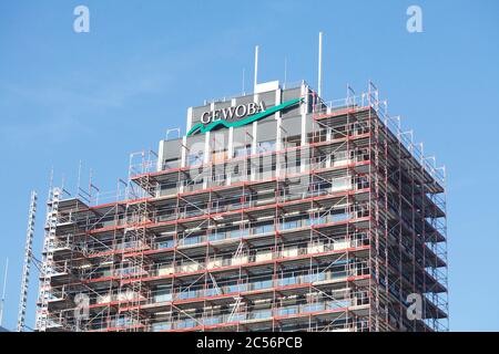 GEWOBA Bürogebäude, Gerüste, Baustelle, Bremen, Deutschland, Europa Stockfoto