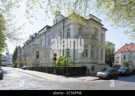 Klassizistische Wohnhäuser am Caecilienplatz, Oldenburg in Oldenburg, Niedersachsen, Deutschland, Europa Stockfoto