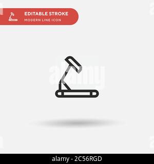 Einfaches Vektor-Symbol für Laufband. Illustration Symbol Design Vorlage für Web mobile UI Element. Perfekte Farbe modernes Piktogramm auf bearbeitbaren Strich. Laufband-Symbole für Ihr Geschäftsprojekt Stock Vektor