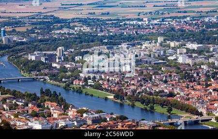 Blick vom Königstuhl, Heidelberg, Baden-Württemberg, Deutschland, Europa Stockfoto