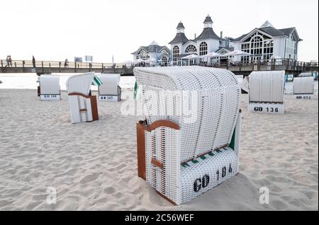 Berühmte Seebrücke in Sellin auf der Insel Rügen, Deutschland Stockfoto