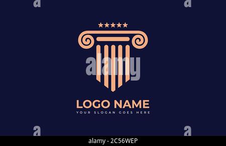 Design-Vorlage für Anwaltslogo Stockfoto