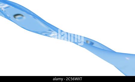 Wasserspritzer isoliert auf schwarz. Nahaufnahme von Spritzwasser bilden Blume Form, isoliert auf schwarzem Hintergrund. Stockfoto